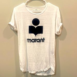 Isabel Marant Étoile 100% Linen Logo Tee (Koldi)